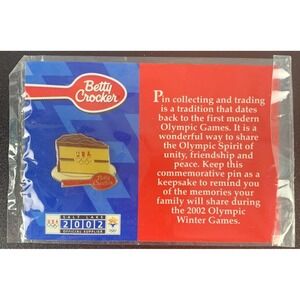 Betty Crocker 2002 Salt Lake Olympics Pin Cake Slice‎ Lapel Pin Souvenir